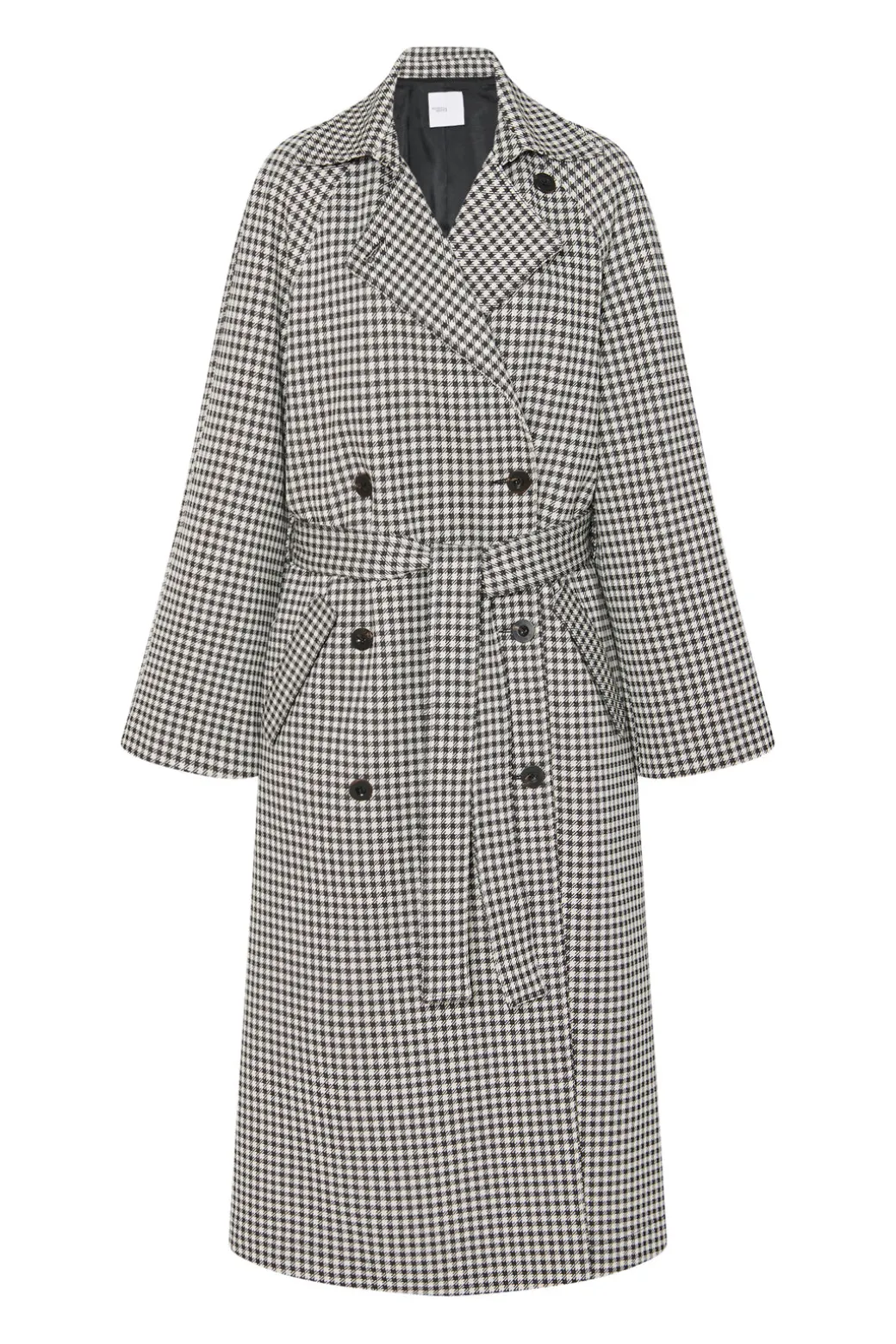 DOUBLE BREASTED TRENCH COAT - GINGHAM
