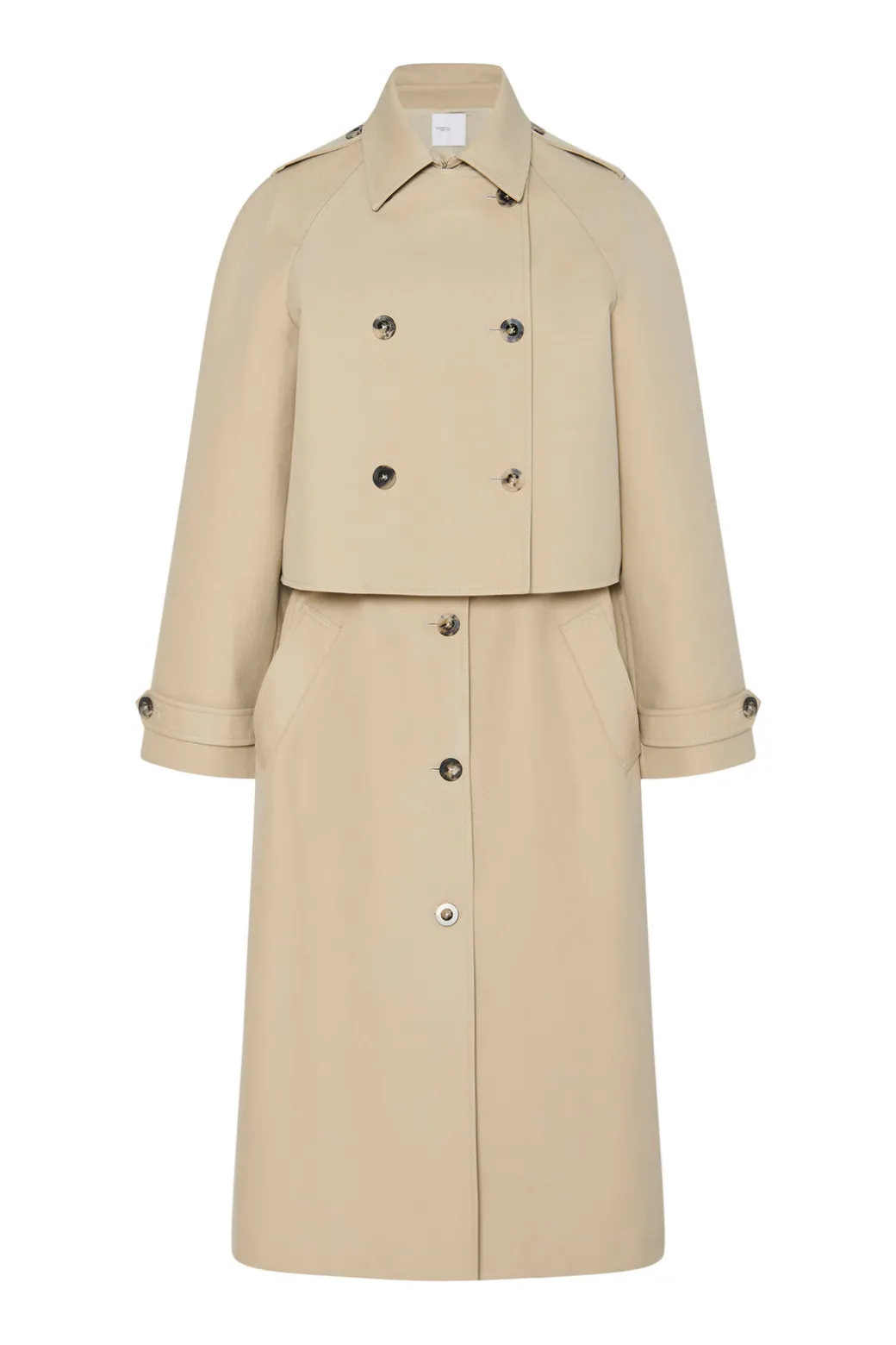 DOUBLE LAYER TRENCH COAT