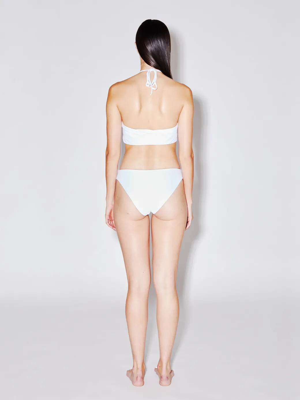 Drawstring Bandeau One Piece Swimsuit