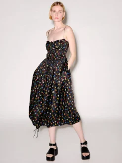 Drawstring Slip Dress