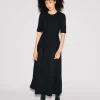 FITTED BELL SKIRT DRESS