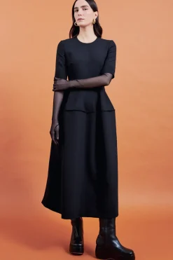 FITTED BELL SKIRT DRESS