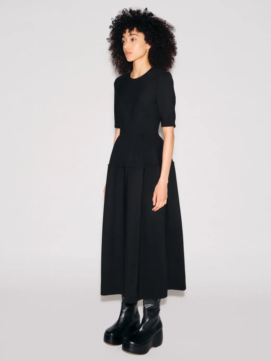 FITTED BELL SKIRT DRESS