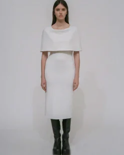 FITTED CAPE DRESS