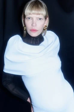 FITTED CAPE DRESS