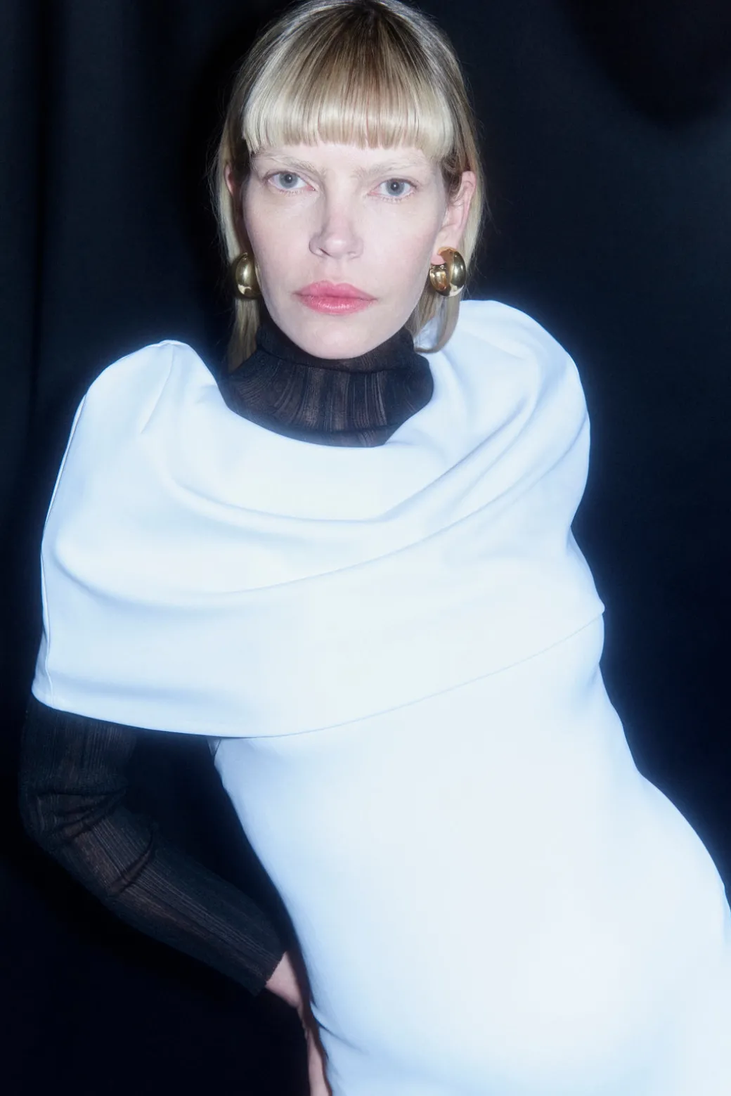 FITTED CAPE DRESS