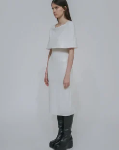 FITTED CAPE DRESS