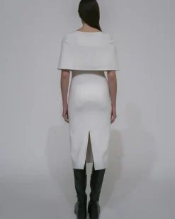 FITTED CAPE DRESS