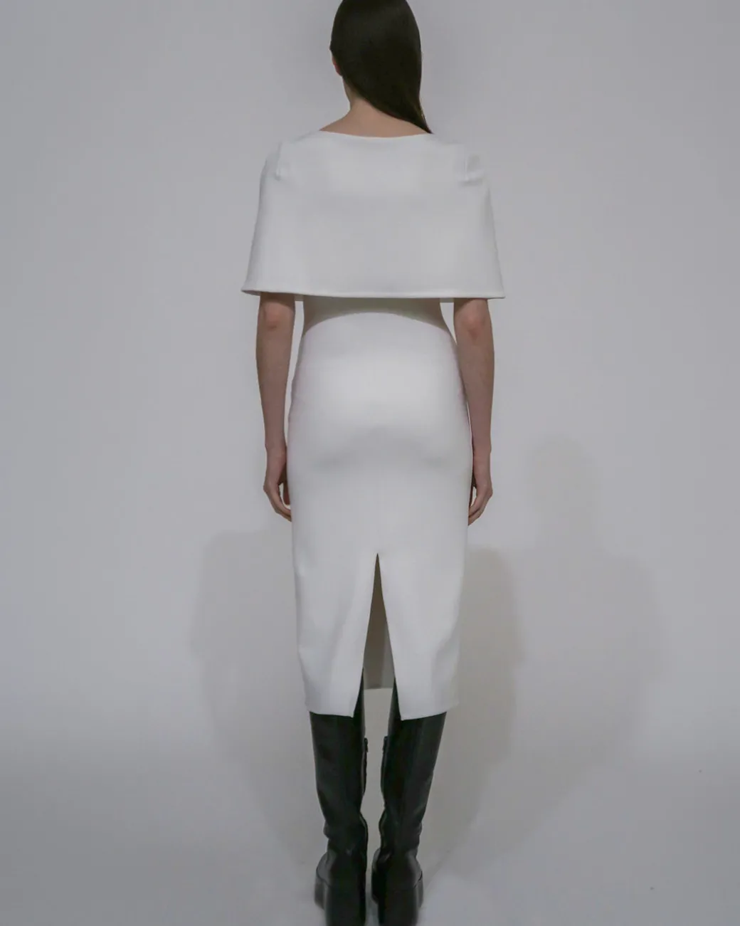 FITTED CAPE DRESS