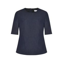 FITTED T-SHIRT TOP - STRETCH TWILL