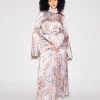FLARE SLEEVE MAXI DRESS