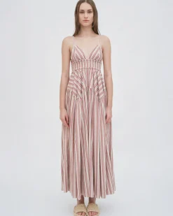 GATHERED PEPLUM CAMISOLE DRESS