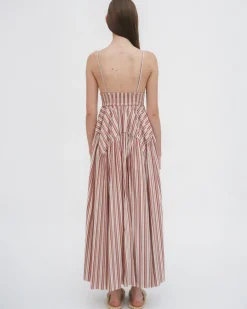 GATHERED PEPLUM CAMISOLE DRESS