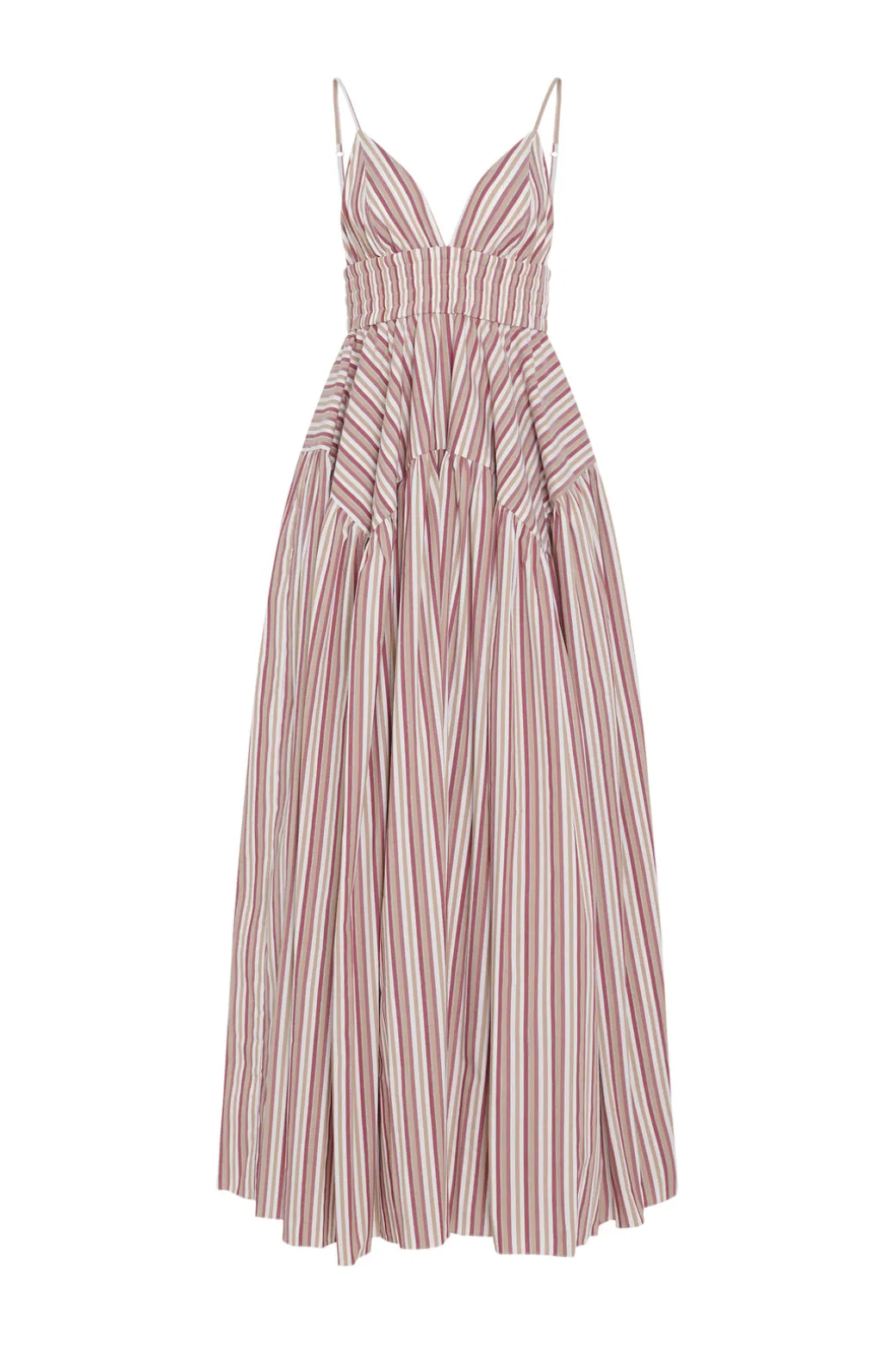 GATHERED PEPLUM CAMISOLE DRESS