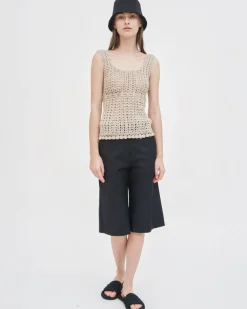 HAND CROCHET SQUARE NECK TANK