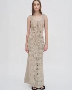 HAND CROCHET SQUARE NECK TANK DRESS
