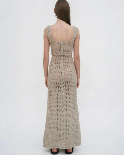 HAND CROCHET SQUARE NECK TANK DRESS