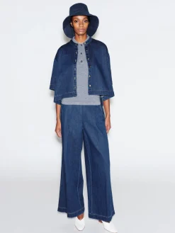 HIGH RISE WIDE LEG PANT - DENIM