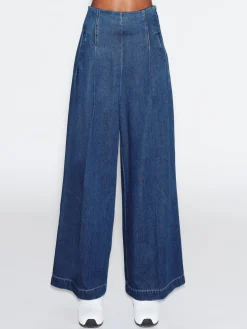 HIGH RISE WIDE LEG PANT - DENIM