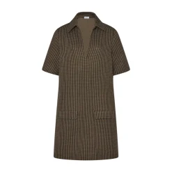 LAPEL COLLAR POLO DRESS