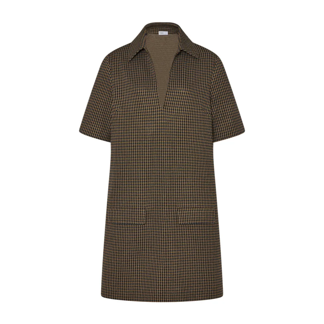 LAPEL COLLAR POLO DRESS