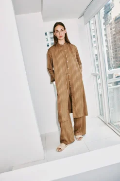LONG SLEEVE CAFTAN SHIRTDRESS