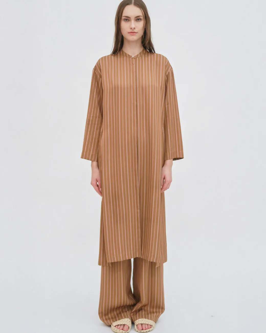 LONG SLEEVE CAFTAN SHIRTDRESS