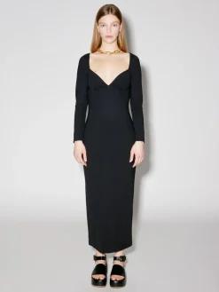 Long Sleeve Sweetheart Dress