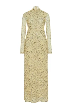 LONG SLEEVE TURTLENECK DRESS - FOAM
