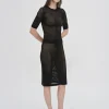 MESH CROPPED SLEEVE SWEATER