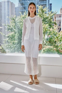 MESH POINTELLE CARDIGAN
