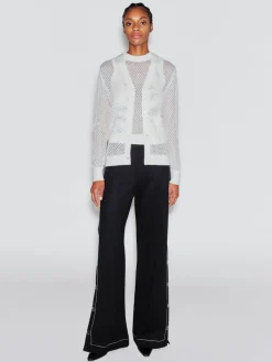 MESH POINTELLE CARDIGAN