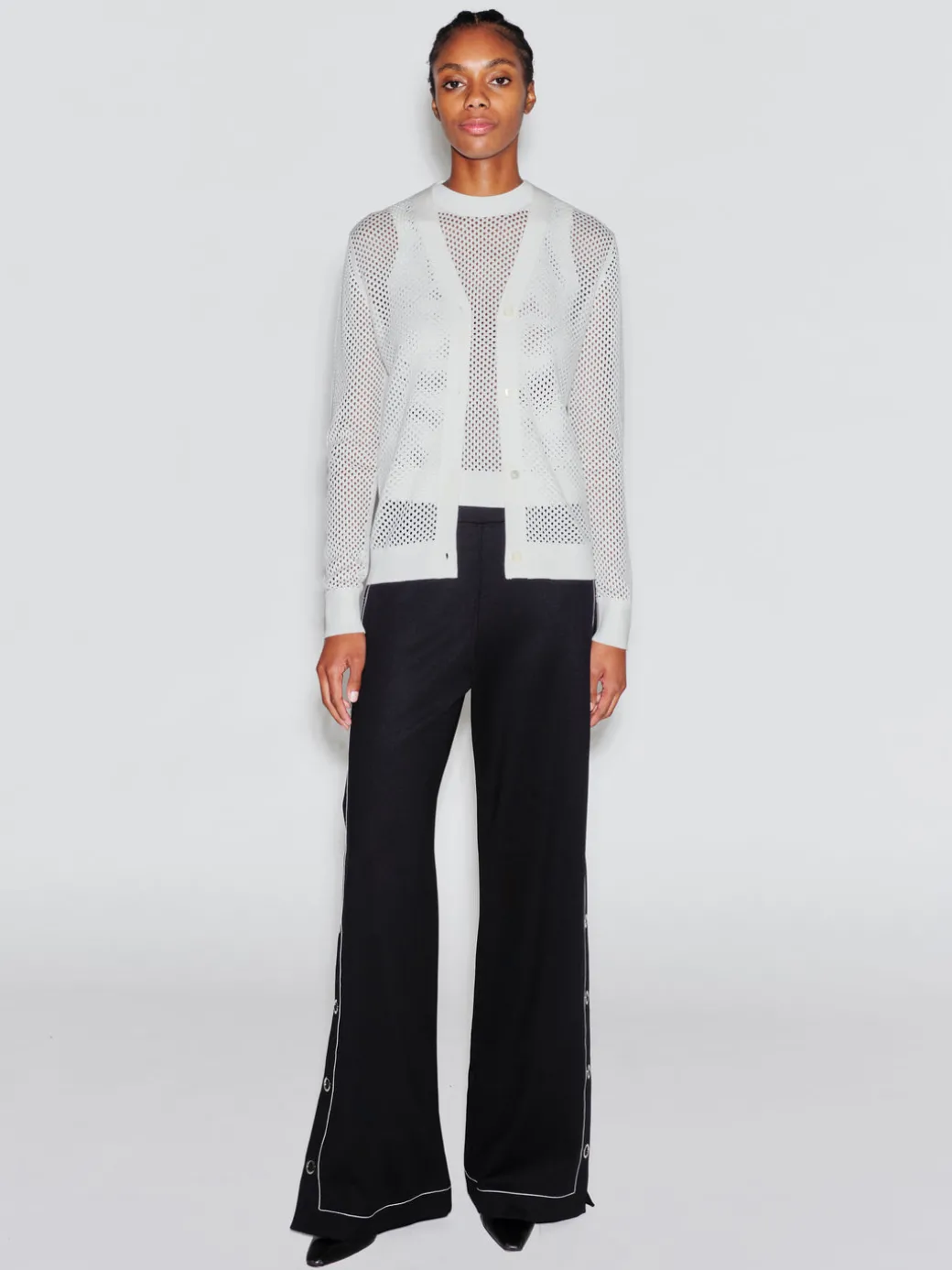 MESH POINTELLE CARDIGAN