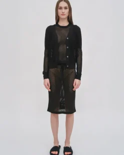 MESH POINTELLE CARDIGAN