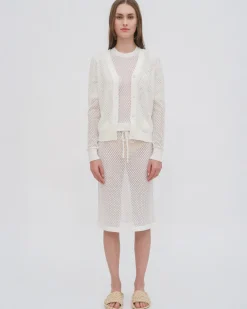 MESH POINTELLE CARDIGAN
