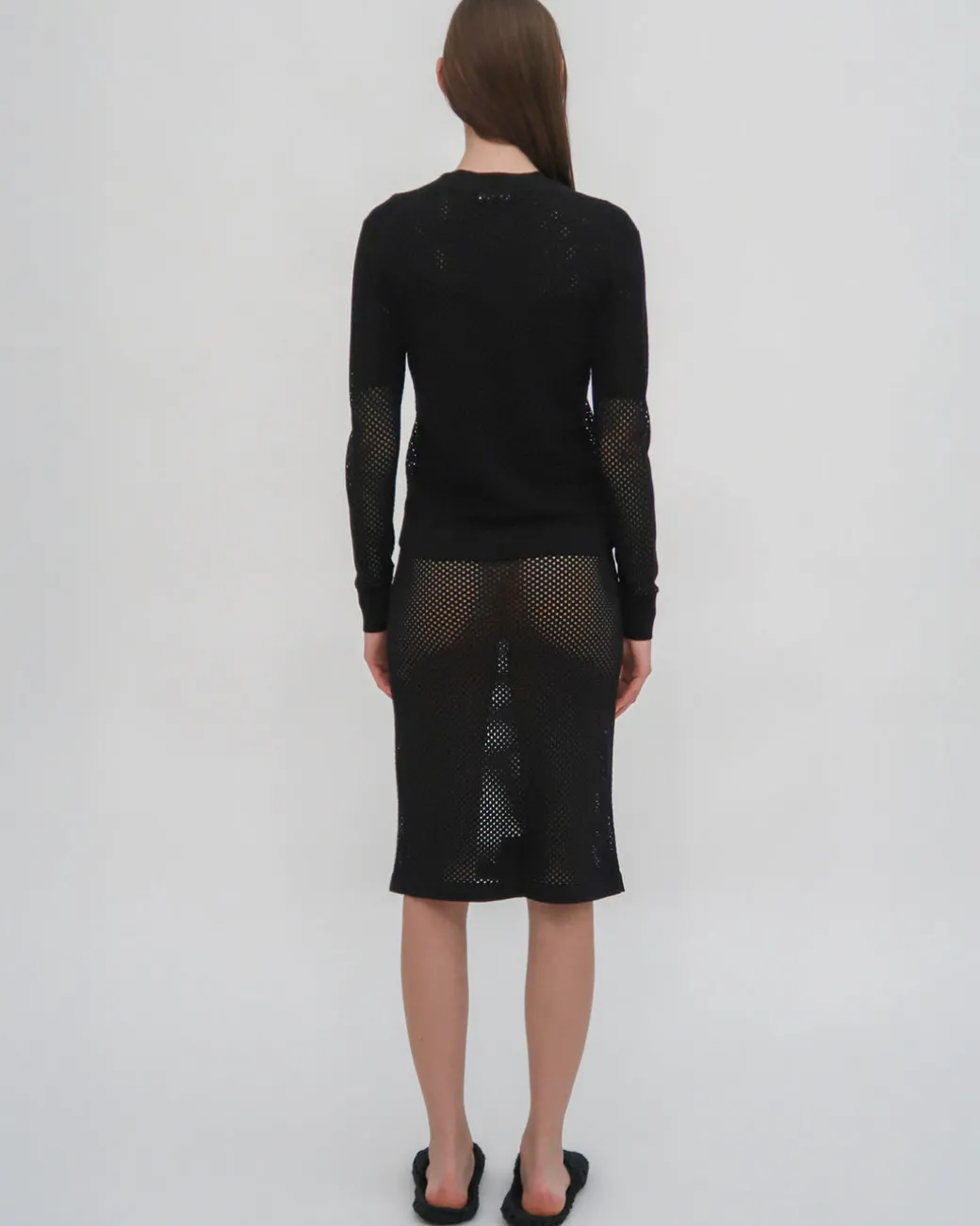 MESH POINTELLE CARDIGAN