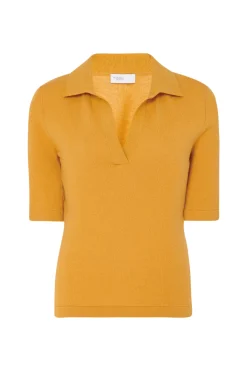 OPEN NECK POLO SWEATER