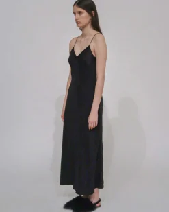 PANELED BIAS SLIP DRESS