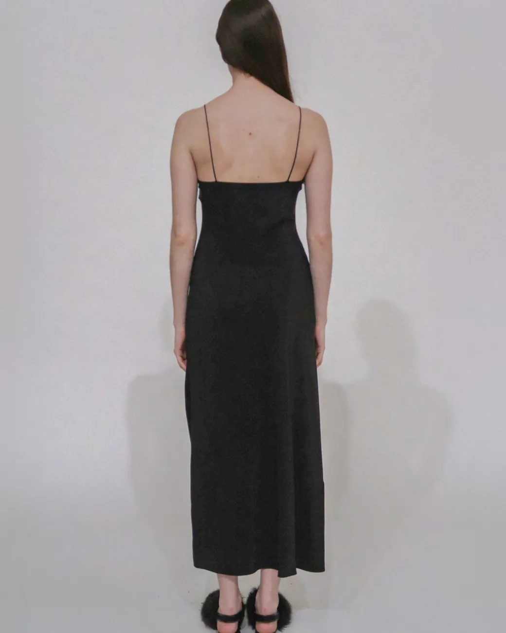 PANELED BIAS SLIP DRESS