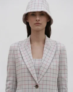 PANELED BUCKET HAT - WINDOWPANE