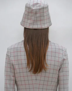 PANELED BUCKET HAT - WINDOWPANE