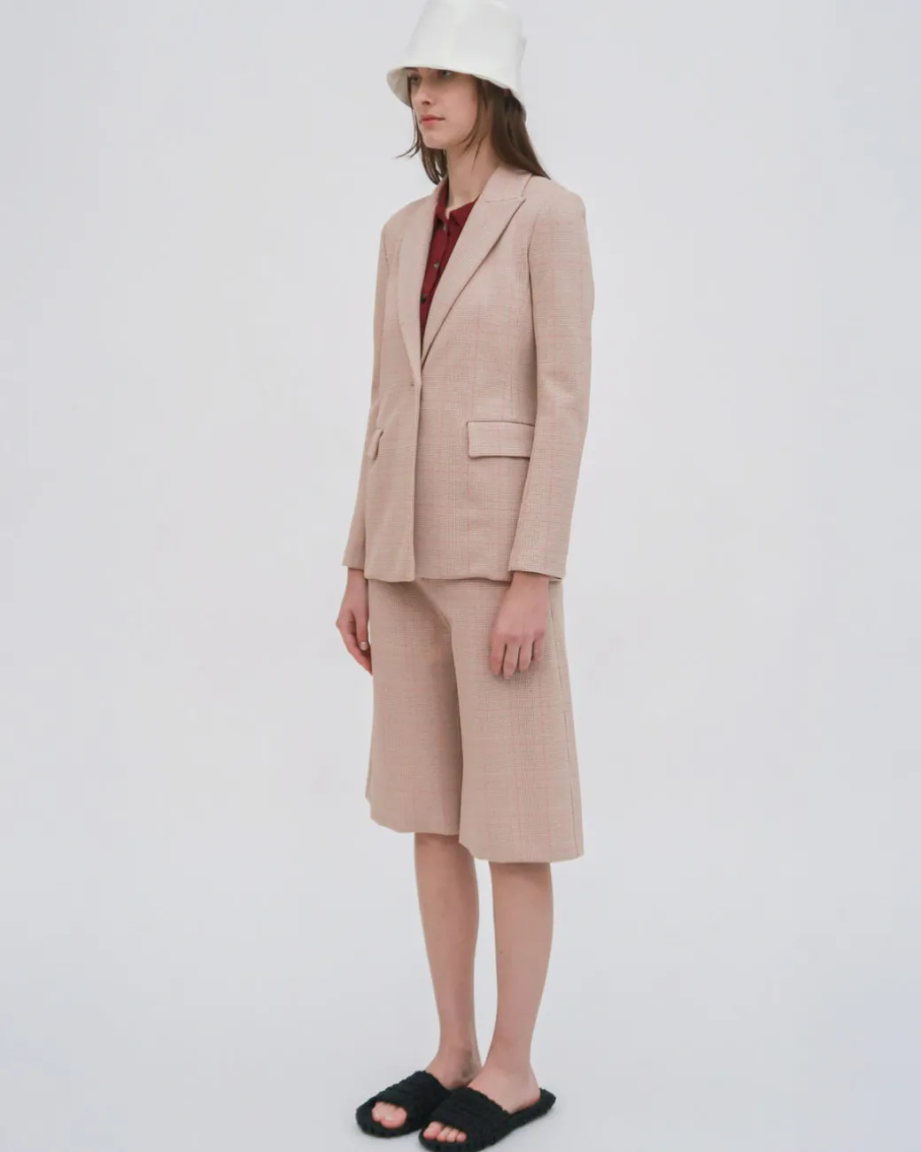 PEAK LAPEL JACKET - PLAID