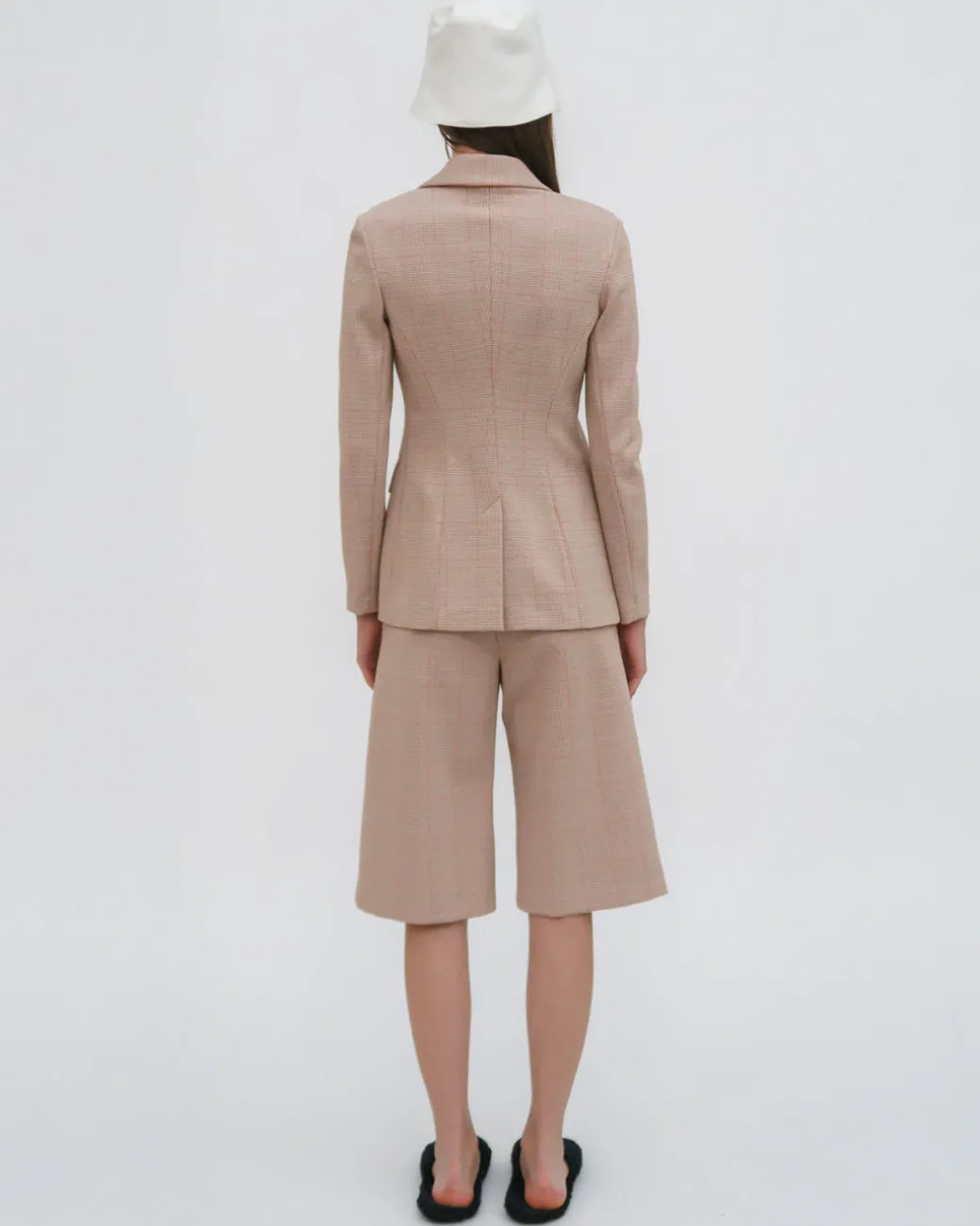 PEAK LAPEL JACKET - PLAID