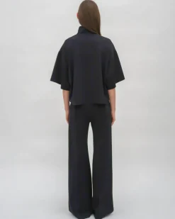 PINTUCK WIDE FLARE PANT
