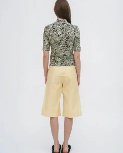 POLO T-SHIRT - FLORAL SQUIGGLE