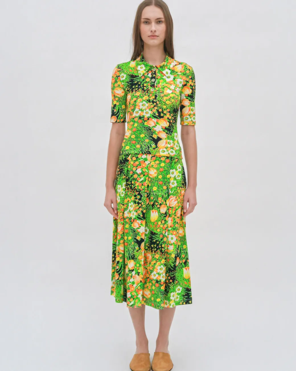 POLO T-SHIRT - GARDEN FLORALS