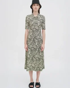 POLO T-SHIRT DRESS - FLORAL SQUIGGLE