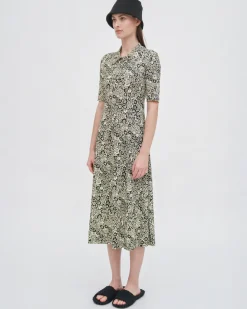 POLO T-SHIRT DRESS - FLORAL SQUIGGLE