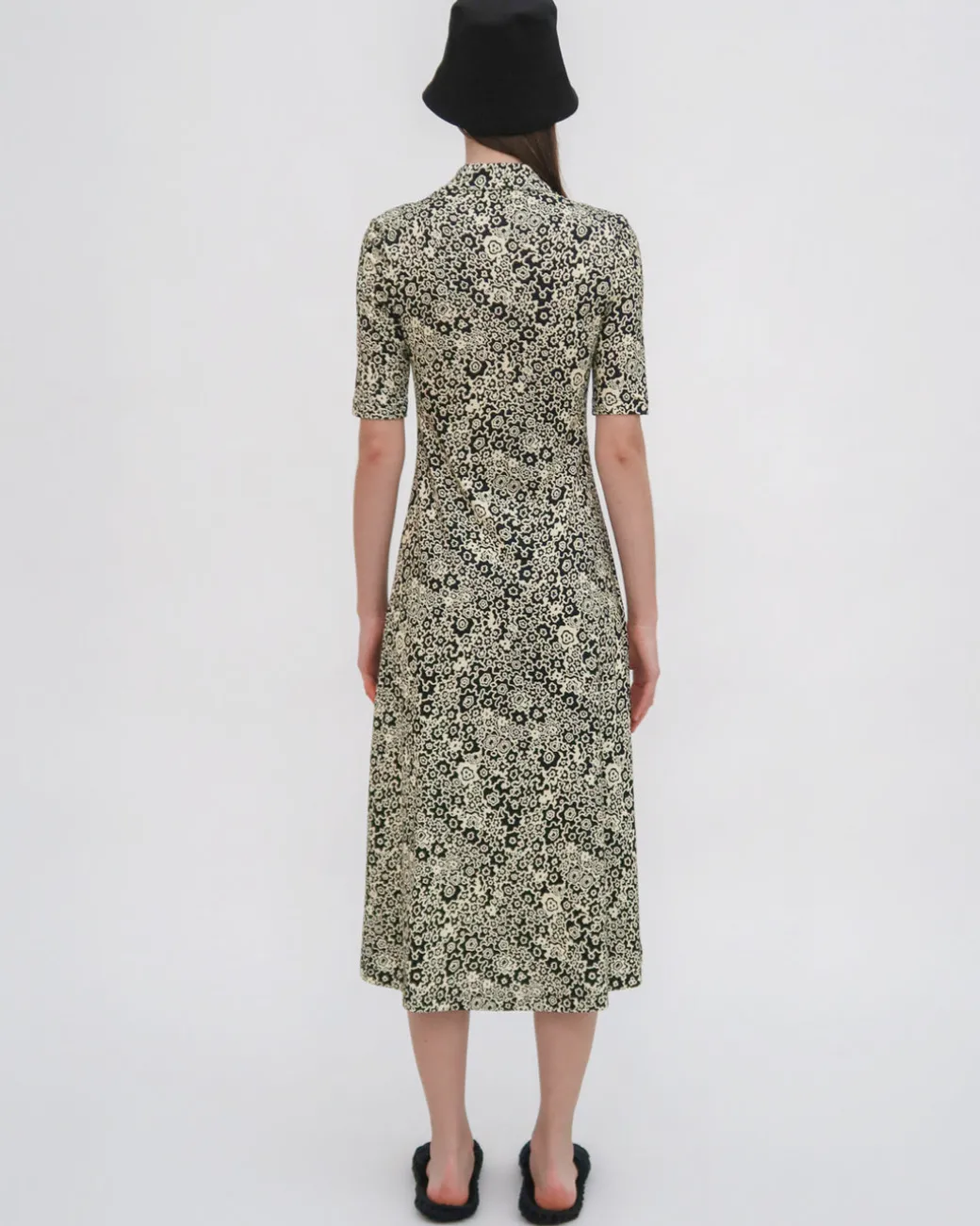 POLO T-SHIRT DRESS - FLORAL SQUIGGLE