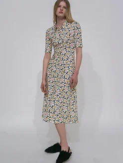 POLO T-SHIRT DRESS - GEOMETRIC FLORAL